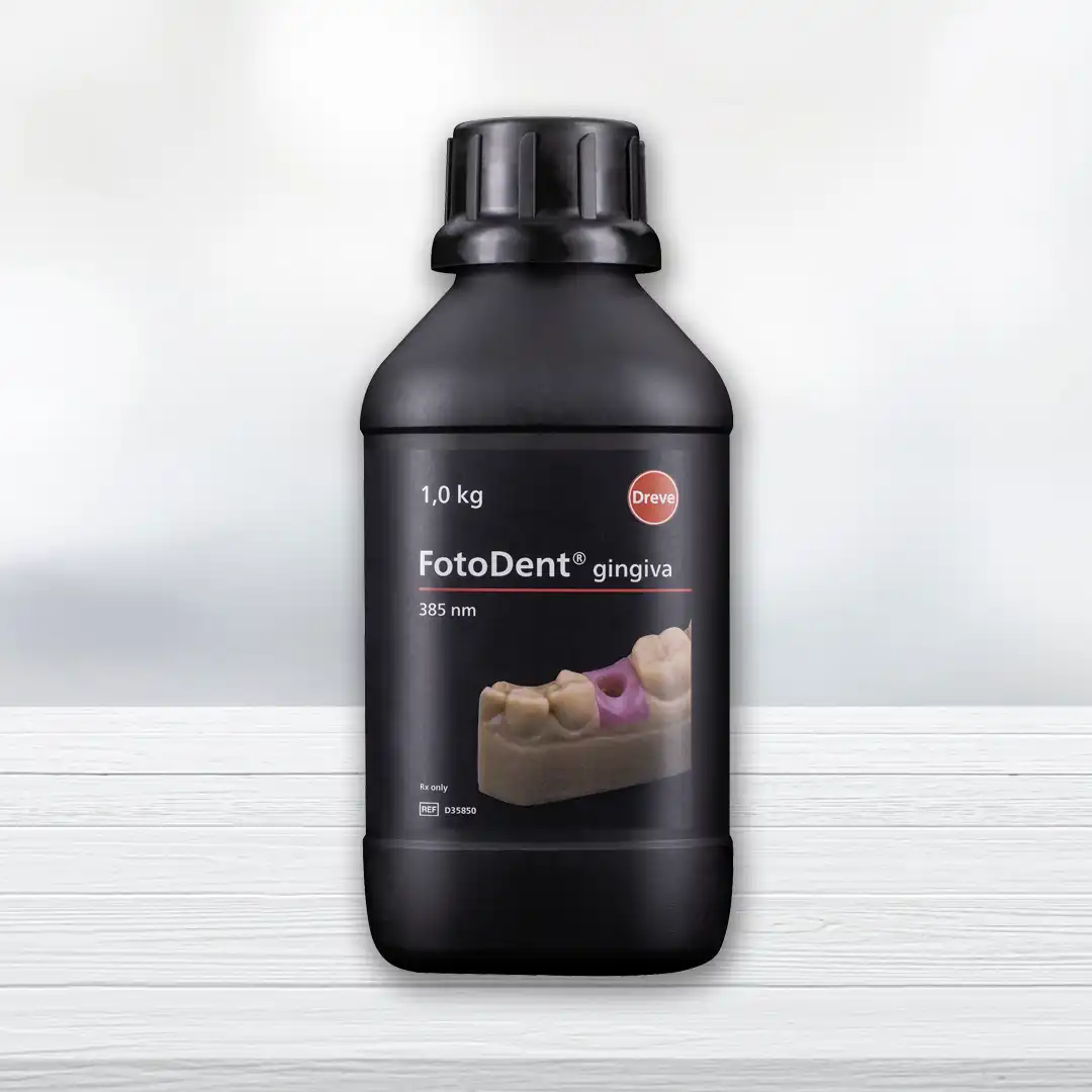 FotoDent gingiva – weichelastisches 3D-Druckharz zur Herstellung gingivaler Masken in Zahnmodellen bei 385 nm Lichthärtung